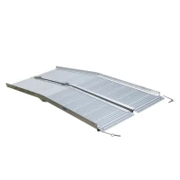 HOMCOM 6ft Portable Foldable Wheelchair Suitcase Ramp Scooter Mobility Easy Access Carrier Ramp with Carrying Handle Aluminum Alloy(m-7)