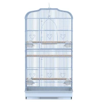 PawHut Vision Bird Cage 36" Macaw Cage 2 Doors 4 Feeder White(m-5)