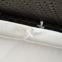 Outsunny 7Pcs Outdoor Rattan Wicker Sofa Patio Sectional Furniture Set w/ Coffee Table Cushioned Seat Garden w/ Cushion(m-12)