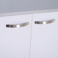 HOMCOM White Kitchen Cupboards 71” Buffet Server Microwave Storage Cabinet Hutch- White(m-12)