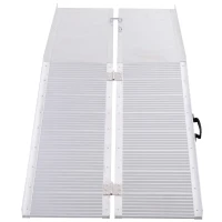 Homcom Portable Ramp 10.2ft Foldable Wheelchair Ramp Scooter Mobility Carrier Ramp, Aluminum Alloy(m-6)
