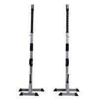 Soozier Barbell Rack Stand Power Rack Squat Barbell Cage Bench Stand, Heavy Duty Adjustable for Home Fitness(m-4)