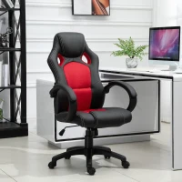 HOMCOM Racecar Style Office Chair  Gaming Chair High Back Executive Adjustable Swivel Seat(m-2)