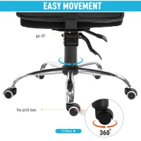 HOMCOM Ergonomic Executive Office Chair Swivel Racing Recliner PU Leather Height Adjustable, Black(m-5)