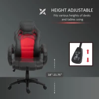 HOMCOM Racecar Style Office Chair  Gaming Chair High Back Executive Adjustable Swivel Seat(m-7)