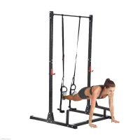 [Pick Up Only]Soozier Rogue Squat Rack Adjustable Power Squat Rack  Home Exercise Barbell Fitness Cage - Black(m-5)