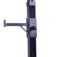 Soozier Barbell Stands Adjustable Stable Squat Stand Portable 2 Bars Holder (Black/Grey)(m-9)