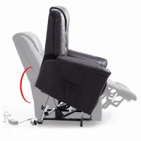 [Pick Up] HOMCOM Leathered Electric Lift Chair Elder People w/ Remote Brown(m-7)