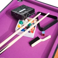HOMCOM 3 in 1 Multi-use Mini Games Table Tennis Billiard Pool Air Hockey Set with All Accessories(m-6)