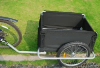 Aosom Bicycle Cargo Trailer Cart Carrier for Garden Use with Cover(m-10)