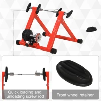 Soozier Magnetic Bike trainer Stand for Indoor Exercise with 5 Levels of Resistance, Red(m-6)