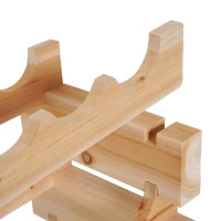 HOMCOM 72 Bottles Wood Wine Rack  Holder 6 Tier Stackable Storage Stand(m-11)