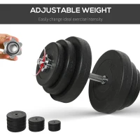 Soozier 88lbs Adjustable Dumbbell Set Weight Fitness Training Exercise - Black (pair)(m-4)