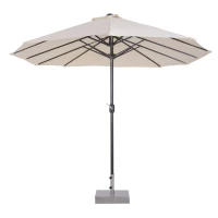 Outsunny 15ft Double-Sided Patio Umbrella Rectangular Parasol Sun Shelter Canopy Shade UV Protection w/ Hand Crank(m-6)