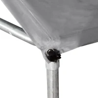 PawHut Outside Dog Kennels 10'Lx10'Wx6'H Large Outdoor Dog Playpen Galvanized Pet Exercise House Cage with Canopy Roof, Silver(m-10)