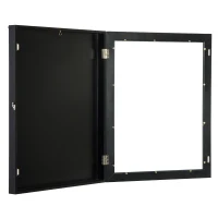 HOMCOM Display Case Jersey Frame Football Baseball Basketball Shirt Shadow Box Cabinet Black(28”x35”)(m-4)