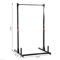 [Pick Up Only]Soozier Rogue Squat Rack Adjustable Power Squat Rack  Home Exercise Barbell Fitness Cage - Black(m-3)
