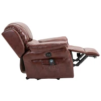 HOMCOM Power Lift Recliner 8- Point Massage Sofa Electric Power Recliner Over Padded PU Leather(m-9)