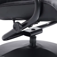 HOMCOM Recliner with Ottoman Swivel Recliner Chair with Ottoman Executive Armchair Lounge Black(m-9)