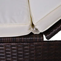 [Pick Up] Outsunny 9pcs Delux Outdoor Indoor Wicker Rattan Sofa Set Garden Furniture Lounger Chair Bed Pillow Table(m-9)