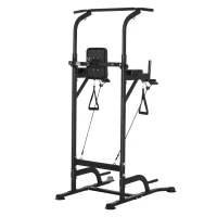 Soozier Multi-Function Power Tower Chin Up Bar Stand Dip Machine Full Body Workout Training Fitness Equipment(m-6)