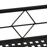 Outsunny 43'' x 12'' Hanging Flower Pot Stand Rack with Hooks, Metal Plant Pot Holder, Railing Shelf, Windows Decorate for Outdoor Garden Balcony Fence Patio(m-9)