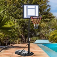 Soozier Portable Basketball Hoop & Stand System on Wheels Adjustable Height  For Children Multi-color with 2 Wheels(m-2)