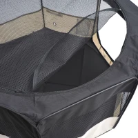 PawHut Puppy Playpen 49.2-inch Soft Pet Playpen Folding Tent Kennel Kitten Playpen Cat Dog Exercise Crate w/ Bag(m-5)