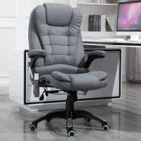 Vinsetto High Back Adjustable Massage Office Chair Ergonomic Reclining Executive Chair Home Office Furniture Grey(m-10)
