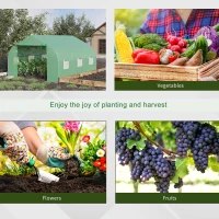 Outsunny Outdoor Greenhouse 11.5' x10' x 6.7' Walk-in Greenhouse Garden Plant Seed Green House Premium Steel Frame(m-7)