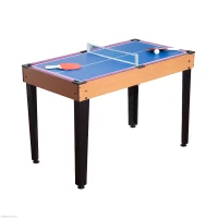 HOMCOM 3 in 1 Multi-use Mini Games Table Tennis Billiard Pool Air Hockey Set with All Accessories(m-4)