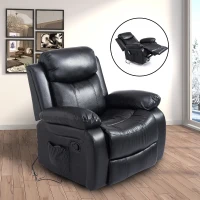 [Pick Up] HOMCOM Deluxe Electronic Heated Massage Sofa Recliner Chair Leather Lounge, Black(m-1)