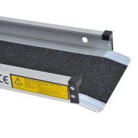 HOMCOM Portable Ramps Set of 2 3'-5' Wheelchair Ramp Telescoping Retractable Aluminum Mobility Easy Access Carrier Ramp Scooter Loading Skidproofﾠ(m-9)