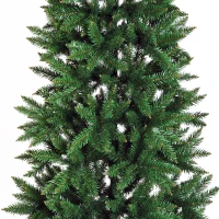 [Pick Up] HOMCOM 6.9ft Artificial Christmas Tree Xmas Tree Holiday Decor w/ Metal Stand 865 Branch Tips Green(m-7)