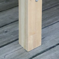 Outsunny Wooden Raised Garden Bed Standing Elevated Planter Box with Storage Shelf for Flowers, Vegetables, and Herbs, 36"L x 16"W x 32"H, Natural(m-9)