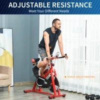 Soozier Upright Stationary Exercise Cycling Bike with LCD Monitor(m-5)