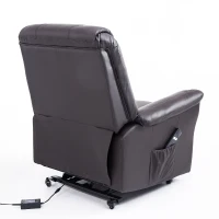 [Pick Up] HOMCOM Leathered Electric Lift Chair Elder People w/ Remote Brown(m-9)