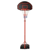 Soozier 6 Level Portable Adjustable Basketball Stand Backboard Hoop with Wheels & Net For Children(m-1)