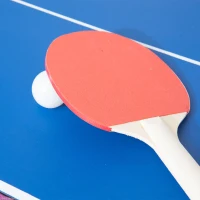 HOMCOM 3 in 1 Multi-use Mini Games Table Tennis Billiard Pool Air Hockey Set with All Accessories(m-10)