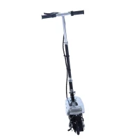 Qaba Electric Scooter Bike Adjustable Folding E Scooter Battery Powered Motorized Bike Black(m-7)