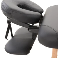 HOMCOM Portable Massage Table Massage Bed Couch Beauty Bed 2 Section Lightweight Portable Black(m-8)