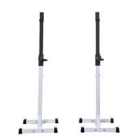 [Pick Up Only]Soozier Squat Stand Adjustable Stable Squat Stand Portable 2 Bars Holder (Black/White)(m-7)
