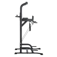 Soozier Multi-Function Power Tower Chin Up Bar Stand Dip Machine Full Body Workout Training Fitness Equipment(m-5)