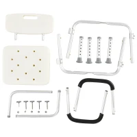 HOMCOM  Medical Shower Chair AdjustableBathtub Bench Bath Seat with Arms and Backrest(m-9)