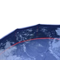 PawHut Pet Pool Bathing Tub φ31.5”  Folding Dog Swimming Pool Puppy Pet Supplies Red(m-12)