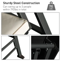 [Pick UP] Outsunny Outdoor Swing Chair w/ Canopy Outdoor Sling Hammock(m-6)