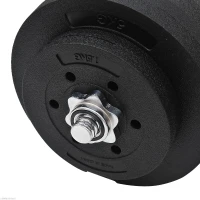 Soozier 110lbs Adjustable Dumbbell Set Weight Fitness Training Exercise - Black (pair)(m-9)