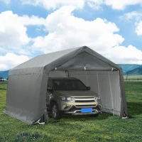 Outsunny 20' x 12' Heavy Duty Outdoor Temporary Carport Canopy Tent - Gray(m-8)