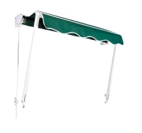 Outsunny 6' Drop Arm Manual Retractable Window Awning - Green(m-7)
