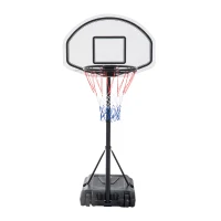 Aosom 5.35' Height Adjustable Portable Swimming Pool Basketball Hoop System with 30" Backboard(m-4)